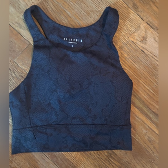 Allfenix Anthropologie Snake Print High Neck Indie Python Sports Bra, Sz Sm - Picture 1 of 4